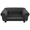 Dog Sofa Dark Gray 28.3"x17.7"x11.8" Plush - Grey