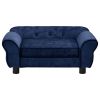 Dog Sofa Blue 28.3"x17.7"x11.8" Plush - Blue