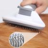 Pet Comb Stainless Steel Needle Comb Dog And Cat Hair Removal Floating Hair Cleaning Beauty Skin Care Pet Dog Cleaning Brush - Gray