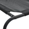 Elevated Dog Bed Black L Textilene - Black