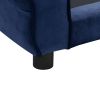 Dog Sofa Blue 28.3"x17.7"x11.8" Plush - Blue