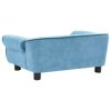 Dog Sofa Turquoise 28.3"x17.7"x11.8" Plush - Turquoise