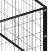 Dog Kennel Black 1076.4 ft¬≤ Steel - Black