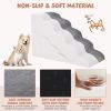 22 Inches and 11 Inches Foam Pet Stairs Set with 5-Tier and 3-Tier Dog Ramps - Gray