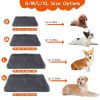 Dog Bed Soft Plush Cushion Cozy Warm Pet Crate Mat Dog Carpet Mattress with Long Plush for S M Dogs - L