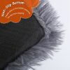 Dog Bed Soft Plush Cushion Cozy Warm Pet Crate Mat Dog Carpet Mattress with Long Plush for S M Dogs - S