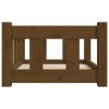 Dog Bed Honey Brown 21.9"x17.9"x11" Solid Wood Pine - Brown