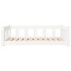 Dog Bed White 37.6"x25.8"x11" Solid Wood Pine - White