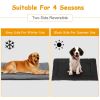 Dog Bed Mat Comfortable Fleece Pet Dog Crate Carpet Reversible Pad Joint Relief M Size - M