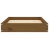 Dog Bed Honey Brown 24.2"x19.3"x3.5" Solid Wood Pine - Brown