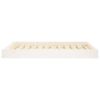 Dog Bed White 40"x29.1"x3.5" Solid Wood Pine - White