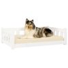 Dog Bed White 37.6"x25.8"x11" Solid Wood Pine - White