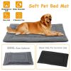 Dog Bed Mat Comfortable Fleece Pet Dog Crate Carpet Reversible Pad Joint Relief M Size - M