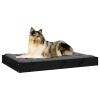 Dog Bed Black 36"x25.2"x3.5" Solid Wood Pine - Black