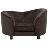 Dog Sofa Brown 27.2"x19.3"x15.7" Plush - Brown