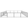 Dog Kennel Black 430.6 ft¬≤ Steel - Black