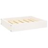 Dog Bed White 20.3"x17.3"x3.5" Solid Wood Pine - White