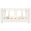 Dog Bed White 21.9"x17.9"x11" Solid Wood Pine - White