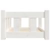 Dog Bed White 21.9"x17.9"x11" Solid Wood Pine - White