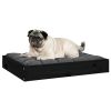 Dog Bed Black 24.2"x19.3"x3.5" Solid Wood Pine - Black