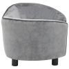 Dog Sofa Gray 27.2"x19.3"x15.7" Plush - Grey