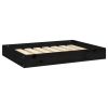 Dog Bed Black 28.1"x21.3"x3.5" Solid Wood Pine - Black