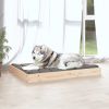 Dog Bed 40"x29.1"x3.5" Solid Wood Pine - Brown