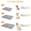 Dog Bed Mat Comfortable Flannel Dog Crate Pad Reversible Cushion Carpet Machine Washable Pet Bed Liner with Bone Patterns  - M