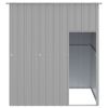 Dog House with Roof Light Gray 65"x60.2"x71.3" Galvanized Steel - Gray