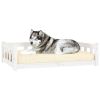 Dog Bed White 41.5"x29.7"x11" Solid Wood Pine - White