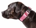 Pet Life 'Aero Mesh' 360 Degree Dual Sided Comfortable And Breathable Adjustable Mesh Dog Collar - Pink - Medium