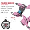 Pink Re Cotton Dog Harness Eco Friendly Small Size 17-22 inch Dog Harness for Small Medium Dogs Reflective Dog Harness with Adjustable Size - Waudog