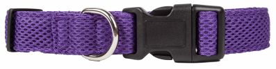 Pet Life 'Aero Mesh' 360 Degree Dual Sided Comfortable And Breathable Adjustable Mesh Dog Collar - Purple - Large