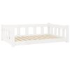 Dog Bed White 37.6"x25.8"x11" Solid Wood Pine - White