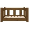 Dog Bed Honey Brown 21.9"x17.9"x11" Solid Wood Pine - Brown