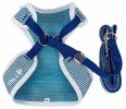 Pet Life Luxe 'Spawling' 2-In-1 Mesh Reversed Adjustable Dog Harness-Leash W/ Fashion Bowtie - Blue - Large