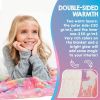 Glow in The Dark Blanket Pink Flannel Fleece Blankets for Girls Two Sided Unicorn Kids Blanket 6 Hours Glow in The Dark Blankets 50x60 Inches - Pureva