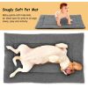 Dog Bed Mat Comfortable Fleece Pet Dog Crate Carpet Reversible Pad Joint Relief L Size - L