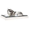 Dog Bed White 40"x29.1"x3.5" Solid Wood Pine - White