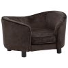 Dog Sofa Brown 27.2"x19.3"x15.7" Plush - Brown