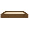 Dog Bed Honey Brown 36"x25.2"x3.5" Solid Wood Pine - Brown