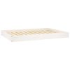 Dog Bed White 40"x29.1"x3.5" Solid Wood Pine - White