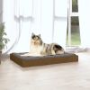 Dog Bed Honey Brown 36"x25.2"x3.5" Solid Wood Pine - Brown