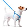 Waterproof Dog Harness Blue Color M Size 20-32 inch Heavy Duty Durable Dog Harness for Medium Dogs - Waudog