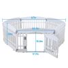 Pet Playpen Foldable Gate for Dogs Heavy Plastic Puppy Exercise Pen with Door Portable Indoor Outdoor Small Pets Fence Puppies Folding Cage 6 Panels M