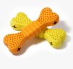 Interactive Dog Toy, Pets Dog Snack Dispenser Interactive Dog Toy Dog Treat Dispensing Yummy Bone Feeder Toy Dog Chew Toy - Yellow