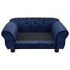 Dog Sofa Blue 28.3"x17.7"x11.8" Plush - Blue