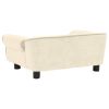 Dog Sofa Cream 28.3"x17.7"x11.8" Plush - Cream