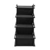 Foldable Metal Dog Steps for Large Dogs;  4-Level Non-Slip Pet Stair Ramp for Cars and SUV;  High Beds;  Trucks;  Black - Black