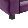 Dog Sofa Burgundy 28.3"x17.7"x11.8" Plush - Purple